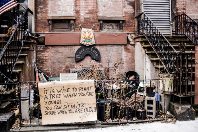 Abandoned Building Street Sign.