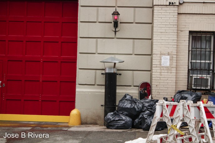 Photo of me in the mirror. Taken near Firehouse at East 111th Street between Second and Third Avenues.