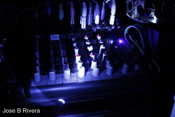 LED lit Audio Mixer.