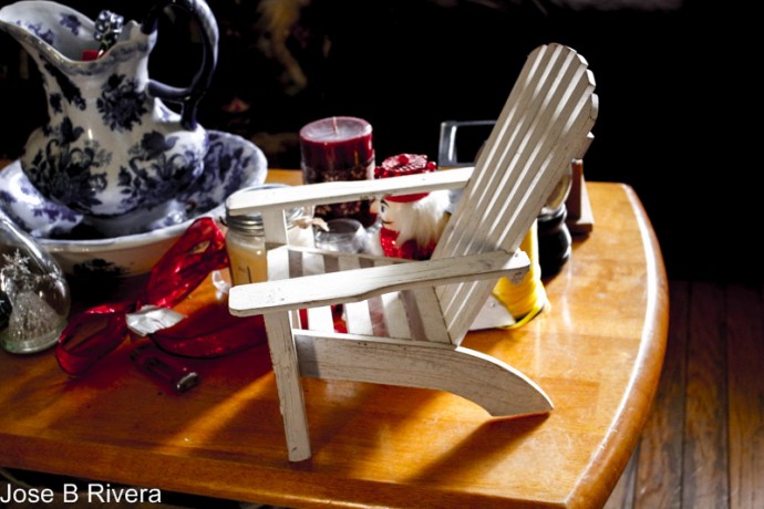 A small wooden rocker a co-worker gave me.