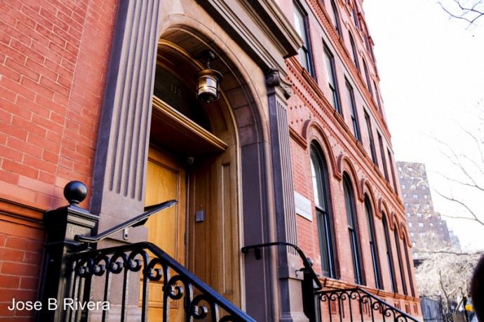 A view of the entrance to Cristo Rey New York High School.
