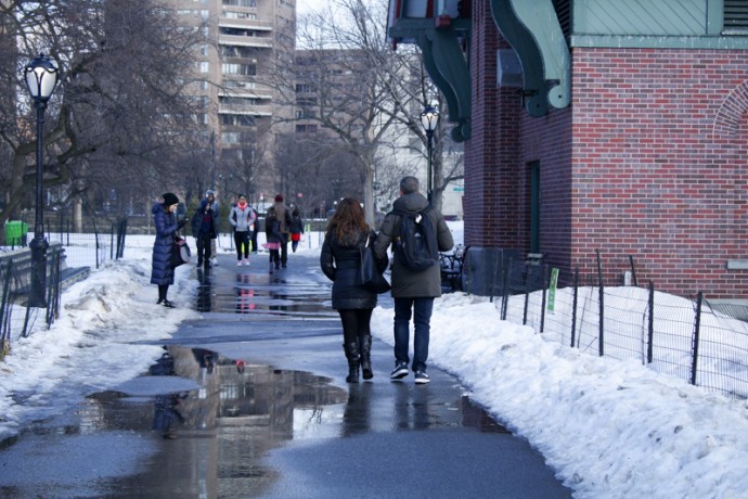 Couple Walks in the Park