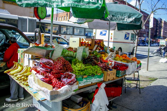 Fruit and Vegetable stand on East 106th Street and Third Avenue.