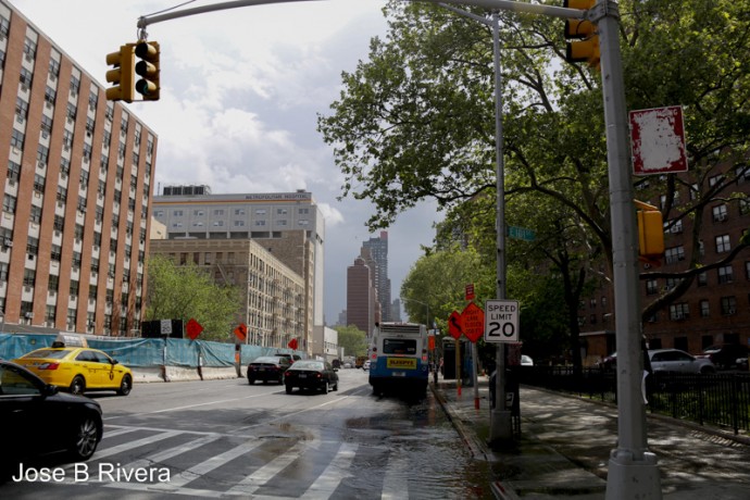 Traffic on Second Avenue.