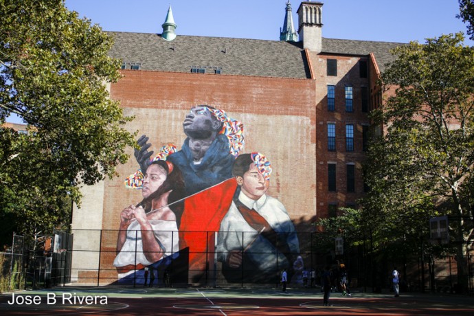 Wall Mural at East 98-99th Street between Second and Third Avenues.