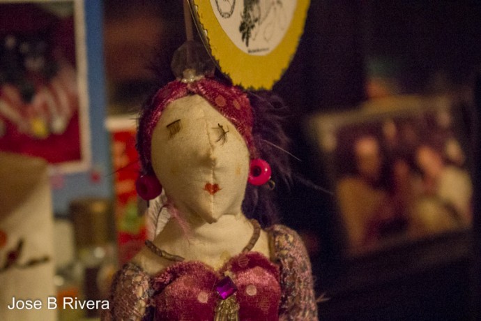 Close up of rag doll.