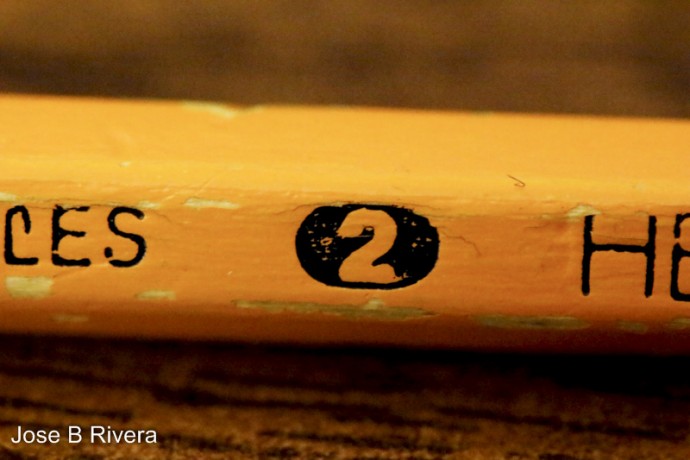 Number two pencil printing is not perfect. Looks good from a regular distance, but close up you see imperfections in the printing.