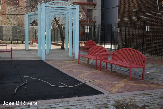 Empty Inside a Block park. Located at East 111th Street near First Avenue.