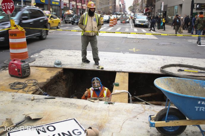 Street Workers on East 86th Street and Lexington Avenue