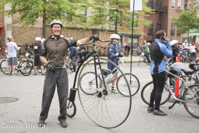 New Old Bike with rider.