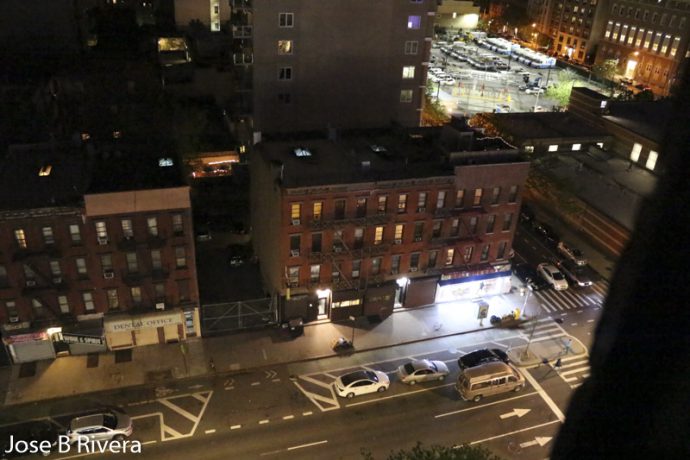 East 110th Street and First Avenue Night