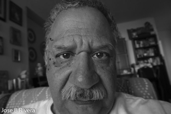 Face in black and white