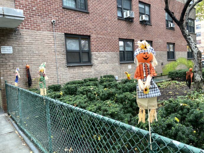 Halloween Decorations at Franklin Plaza.