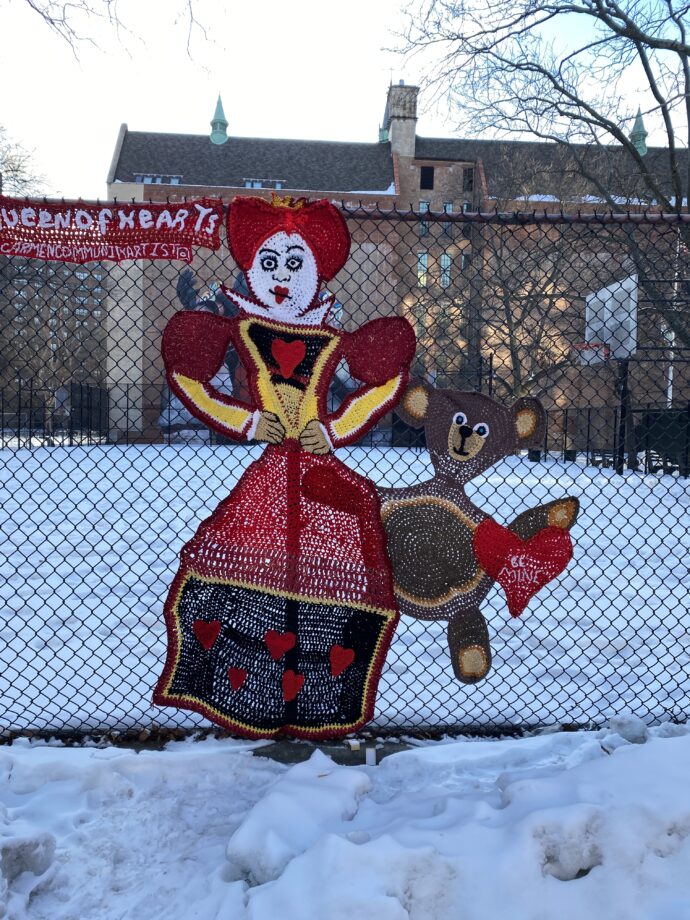 Street Knit Art Work near 99th Street and Third Avenue