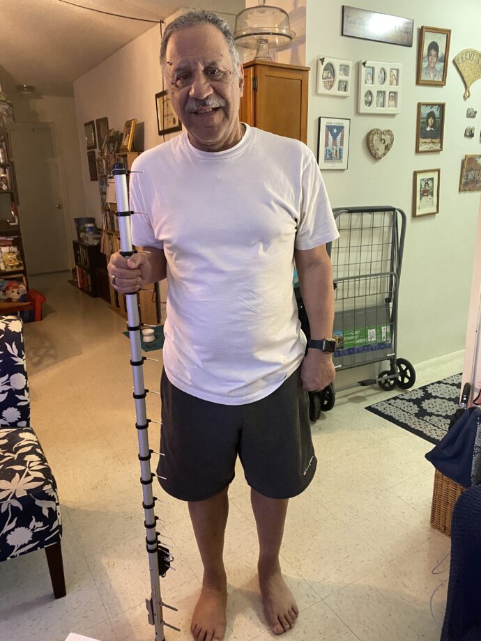 Gigahertz Antenna. This is my 1.2ghz antenna which I use to talk on the 1.2mhz microwave band.