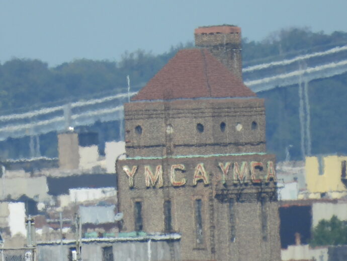 Harlem YMCA Building photo taken with P950 camera on full zoom.