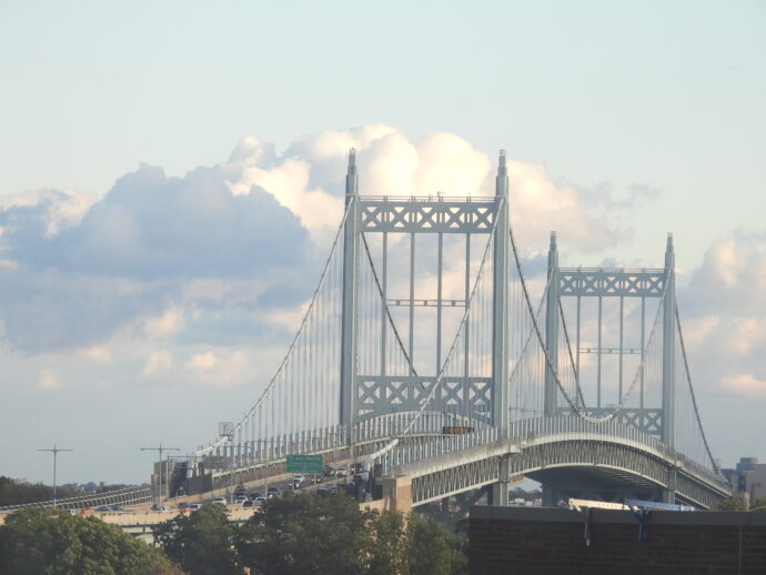 Triboro Bridge on cloudy day