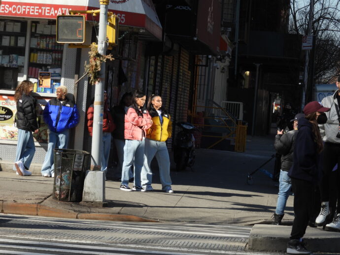 Moving filming at East 112th and 1st Ave