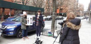 Filming on Upper East Side.