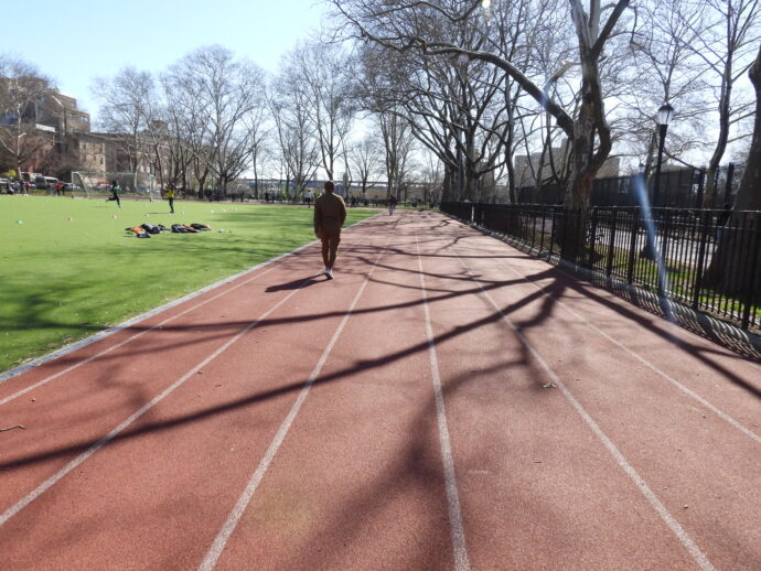 Running Track and Tree Shadows.