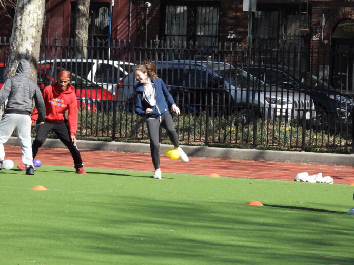 Soccer Practice in Thomas Jefferson Park.